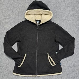 KUHL Women's Hooded Alfpaca Fleece Hooded Zip Up Jacket Hoodie Size M Sherpa